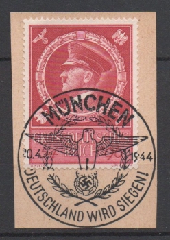 Michel Nr. 887, Adolf Hitler auf Briefstück.